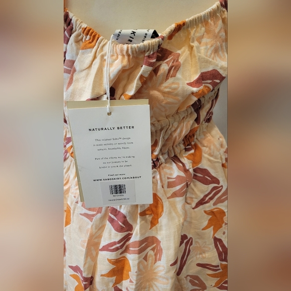 Sabo Skirt Floral Pink and Orange Dress - Picture 4 of 13